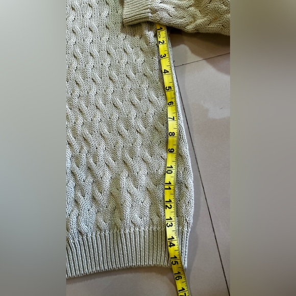 Jeanne Pierre Yellow Cotton Knit Turtleneck Sweater Size Small - Picture 12 of 16